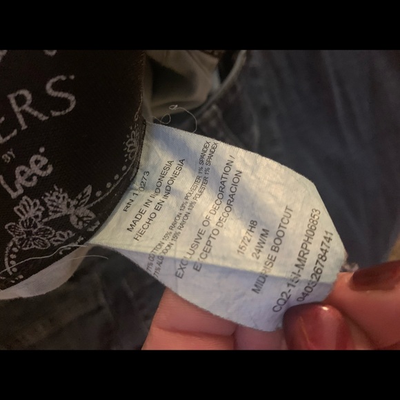 Women's plus Lee jeans sz 24W med bootcut - Picture 3 of 4